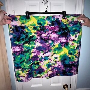 Lane Bryant Abstract Floral Skirt